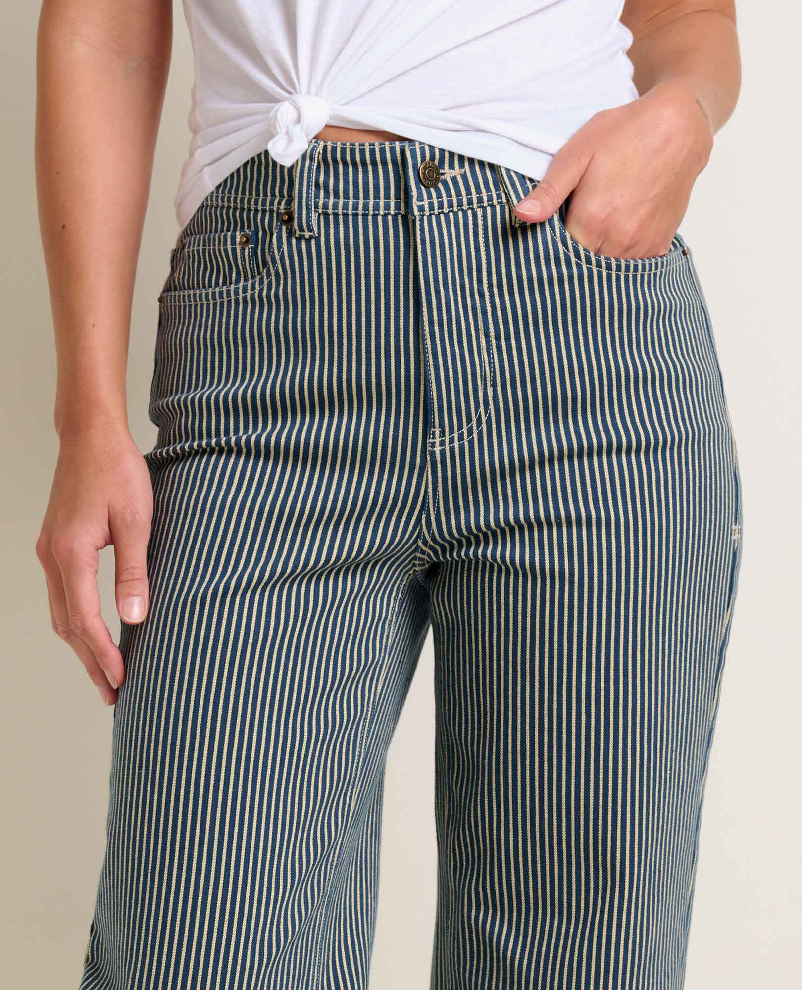 Cutoff Denim Short - Midnight Stripe