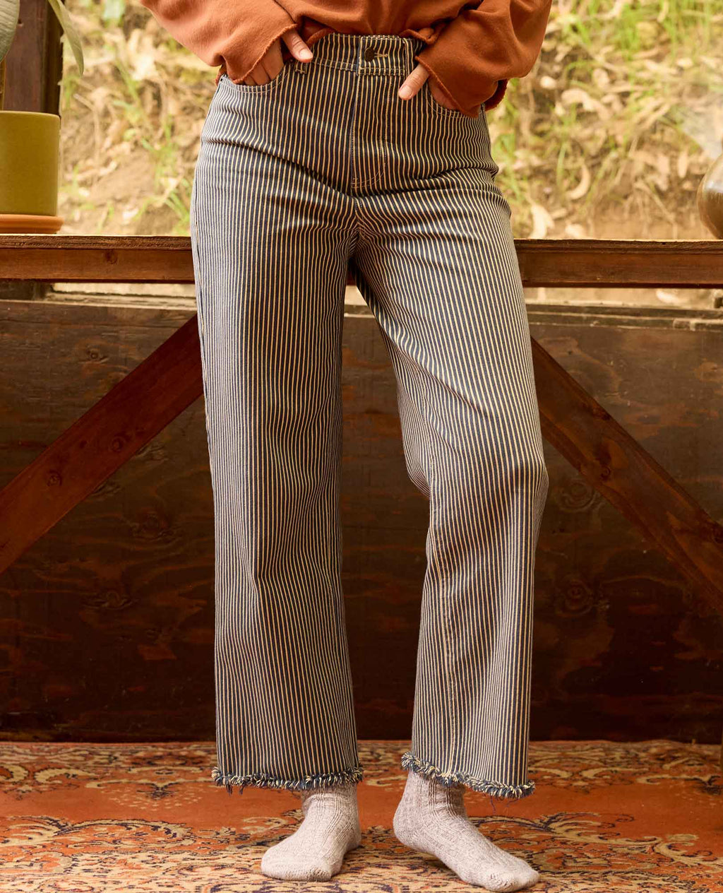 Cutoff Denim Short - Midnight Stripe