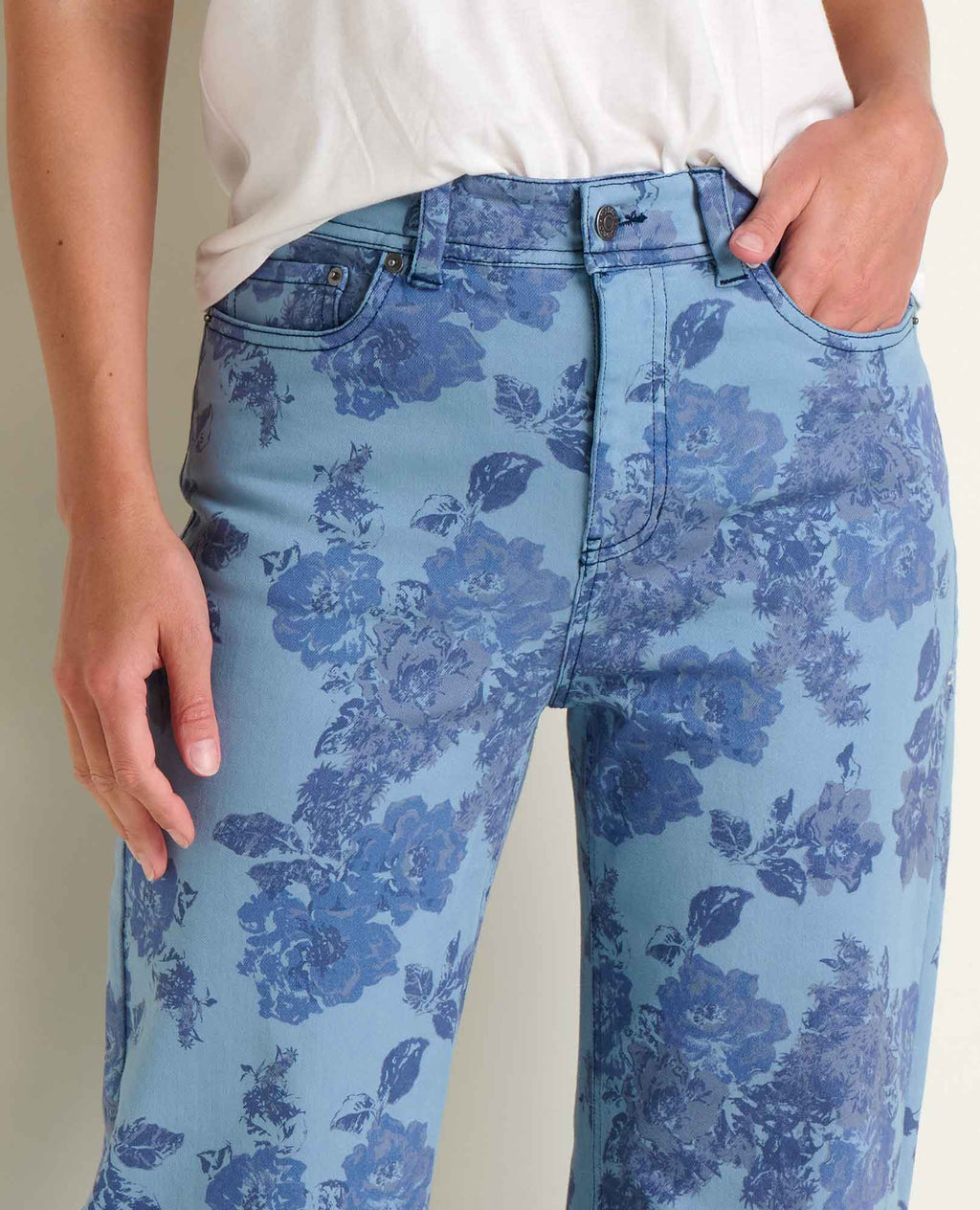 Cutoff Denim Short - Weathered Blue Print