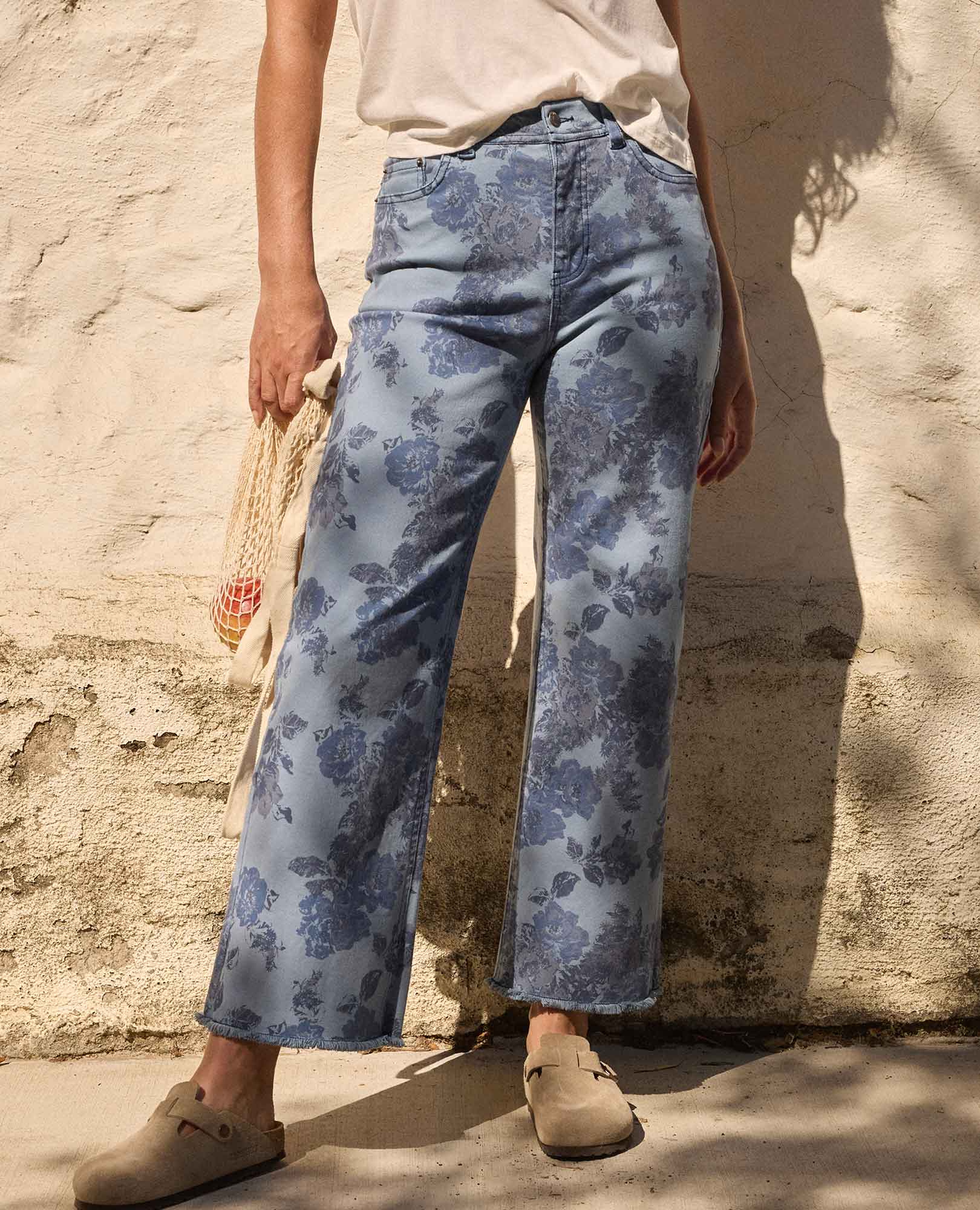 Cutoff Denim Short - Weathered Blue Print