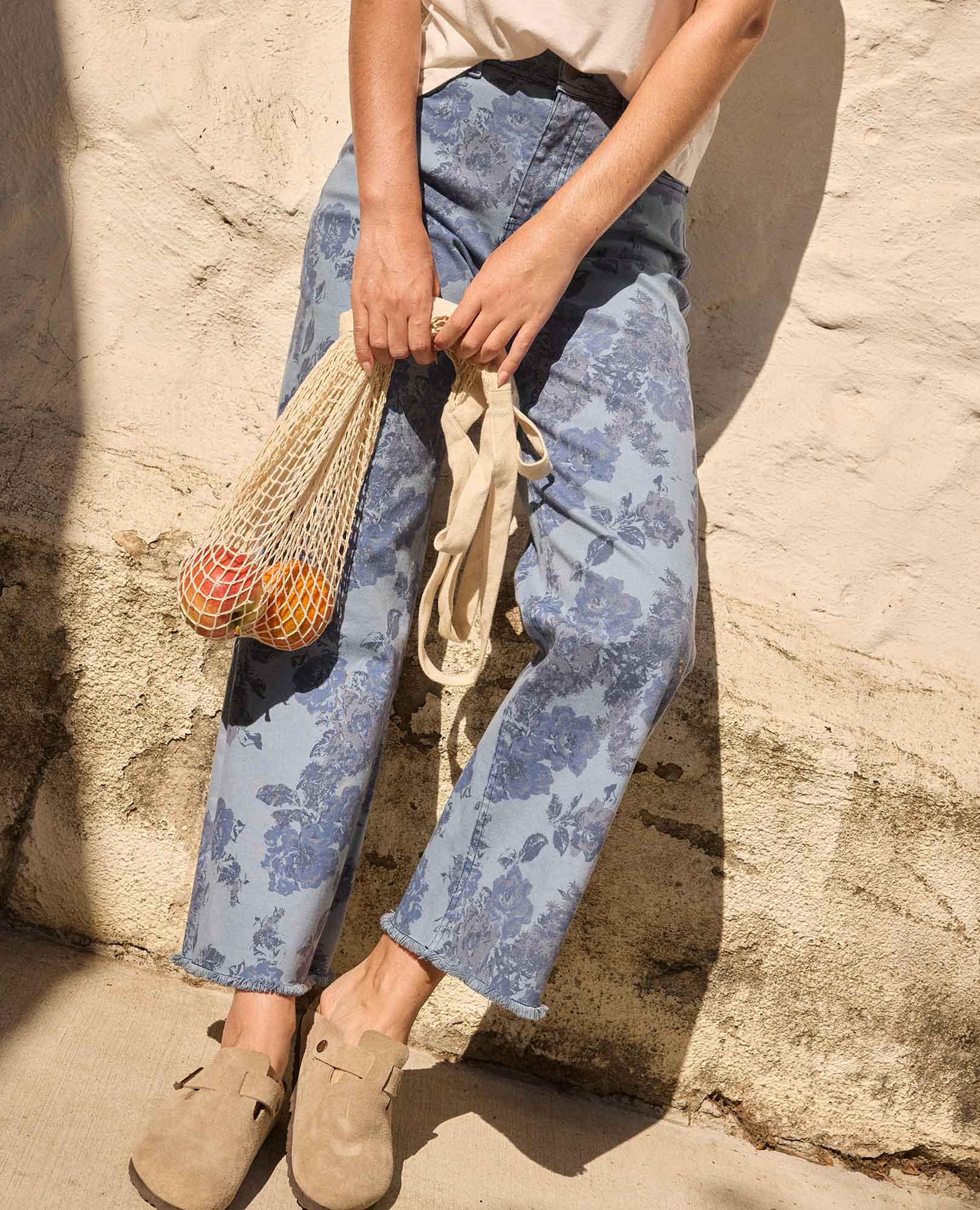Cutoff Denim Short - Weathered Blue Print