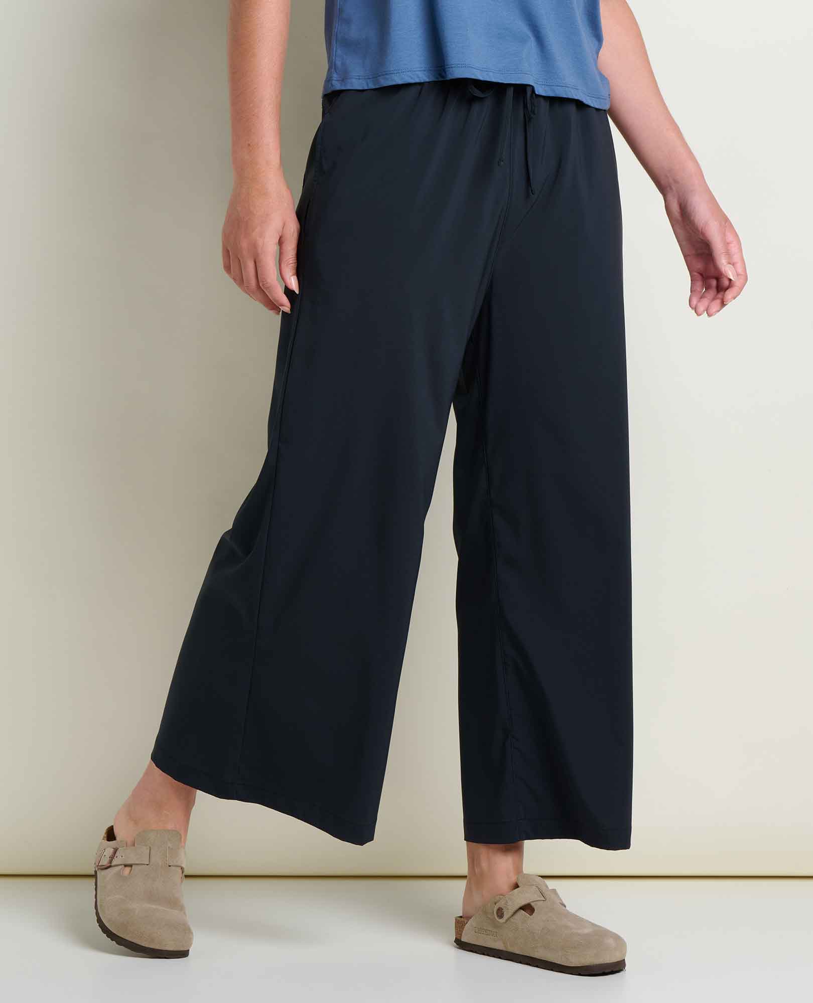 Wide Leg Crop Pant - Black