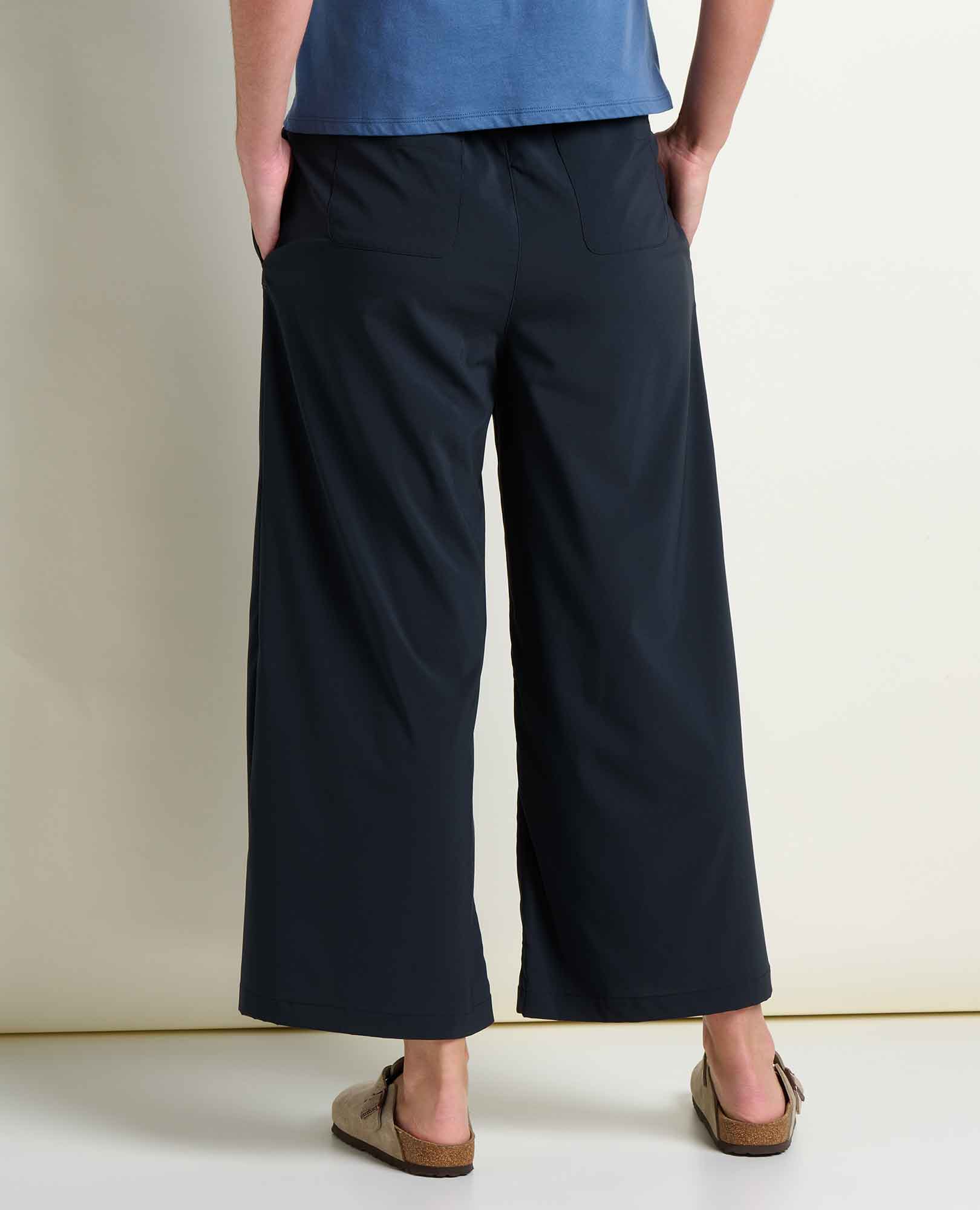 Wide Leg Crop Pant - Black