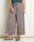 Wide Leg Crop Pant - Pacific Blue Print