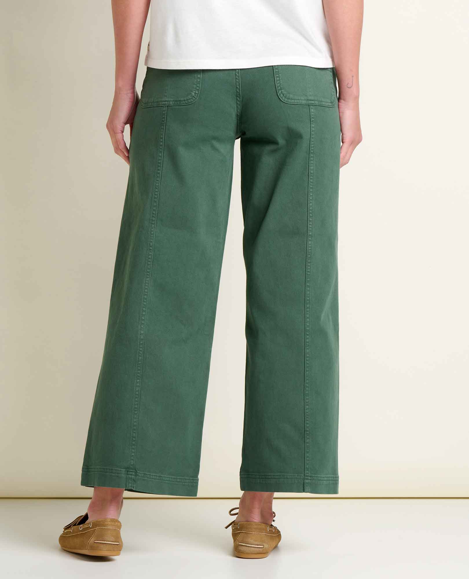 High Rise Wide Leg Pant - Cilantro