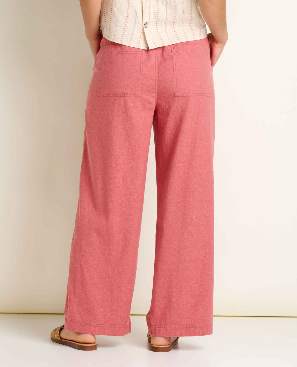 Hemp Wide Leg Pant - Dusty Cedar