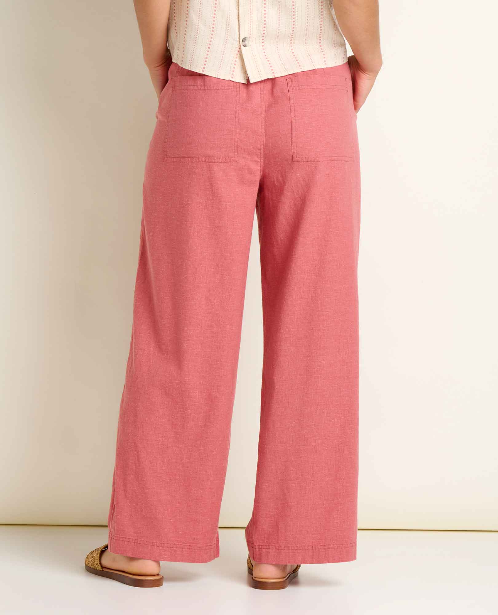 Hemp Wide Leg Pant - Dusty Cedar