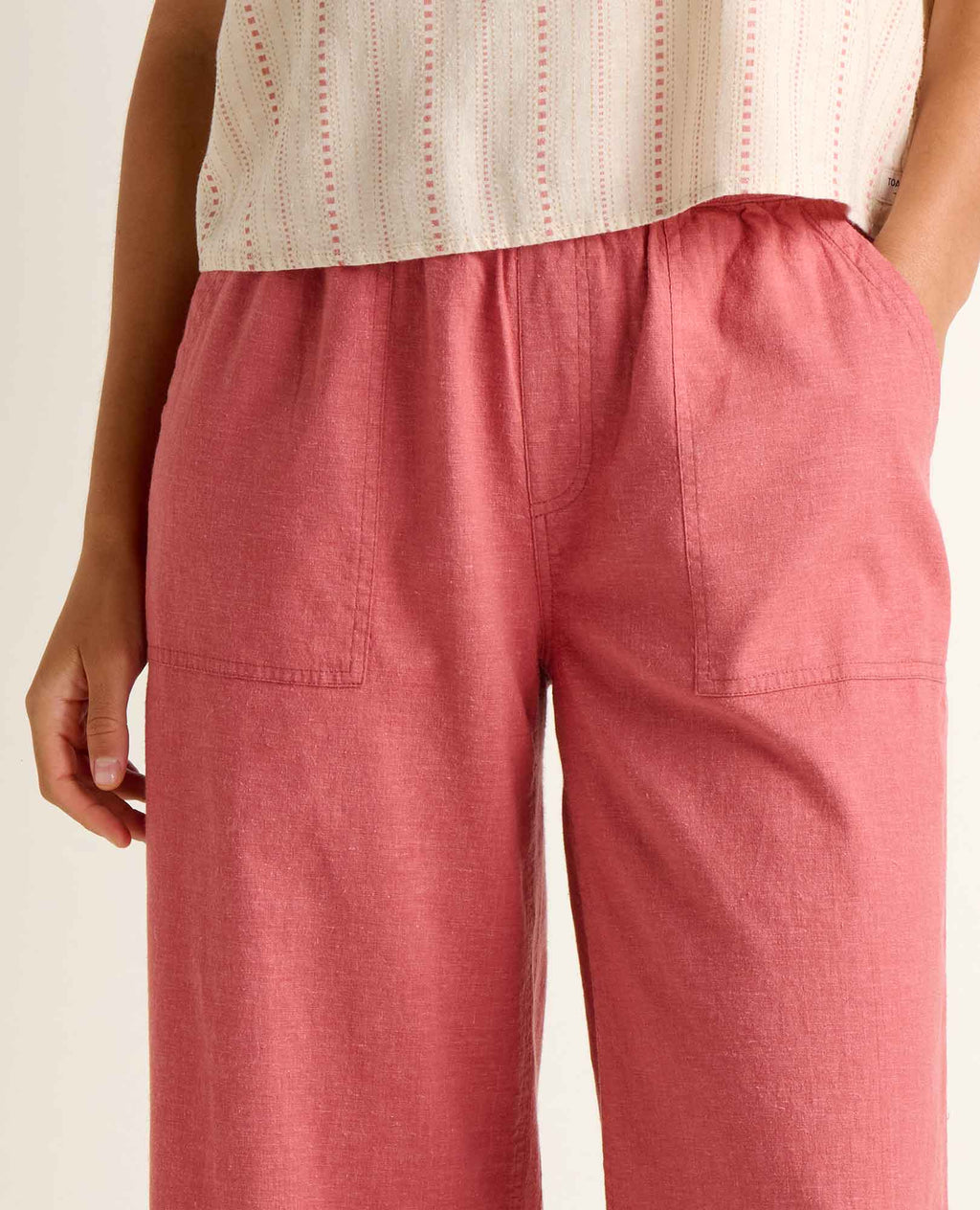 Hemp Wide Leg Pant - Dusty Cedar