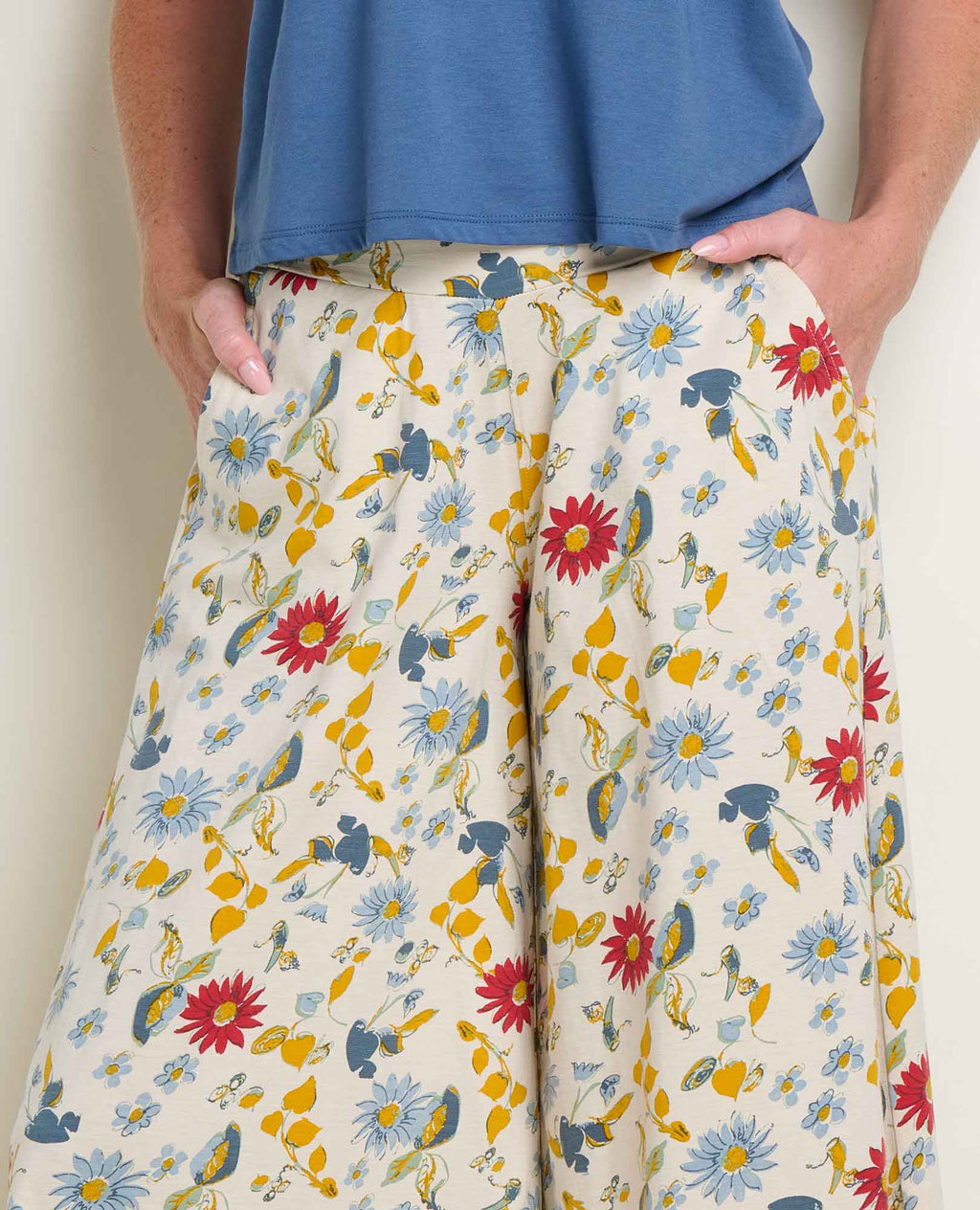 Wide Leg Culotte - Almond Print