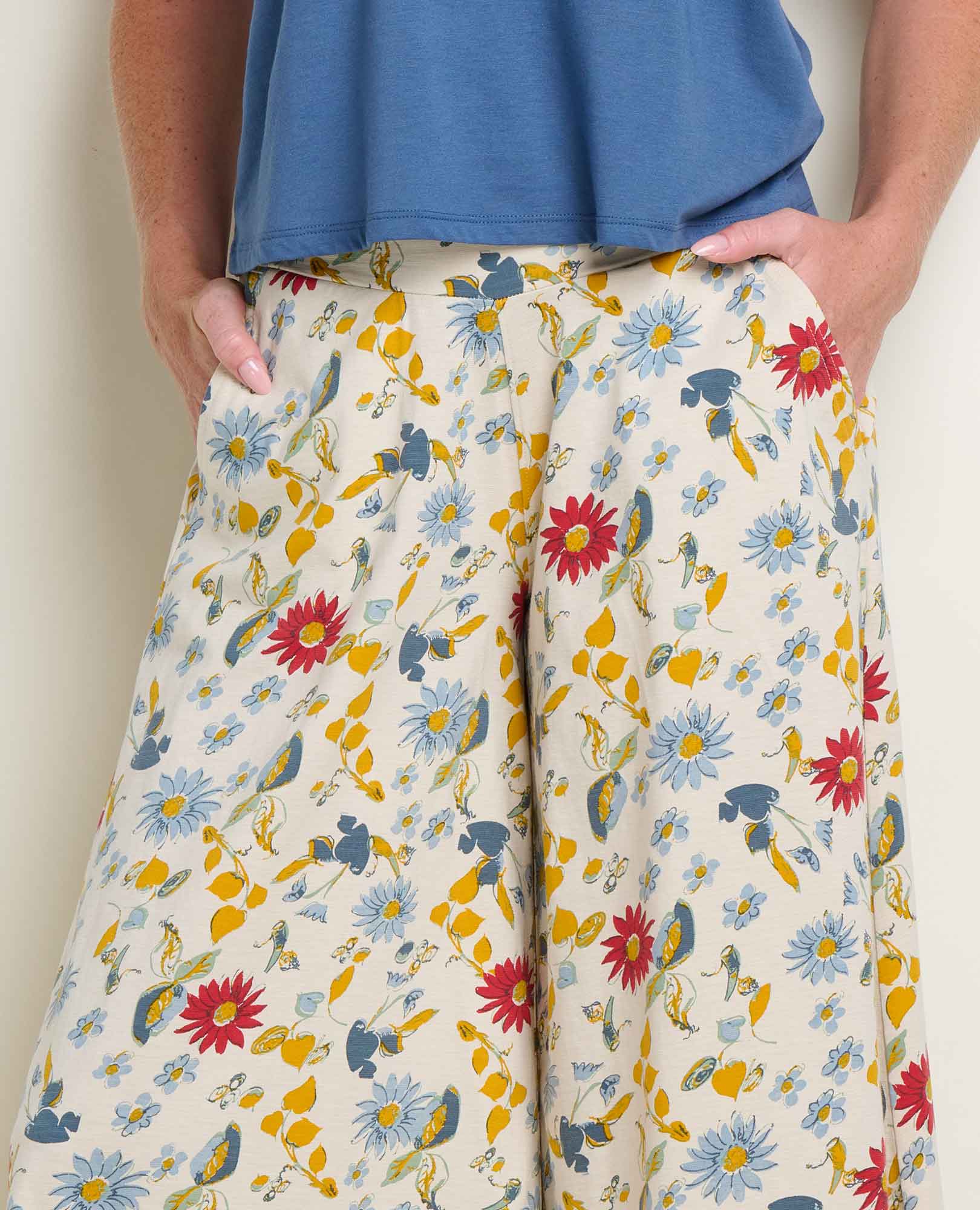 Wide Leg Culotte - Almond Print
