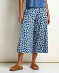 Wide Leg Culotte - Pacific Blue Print