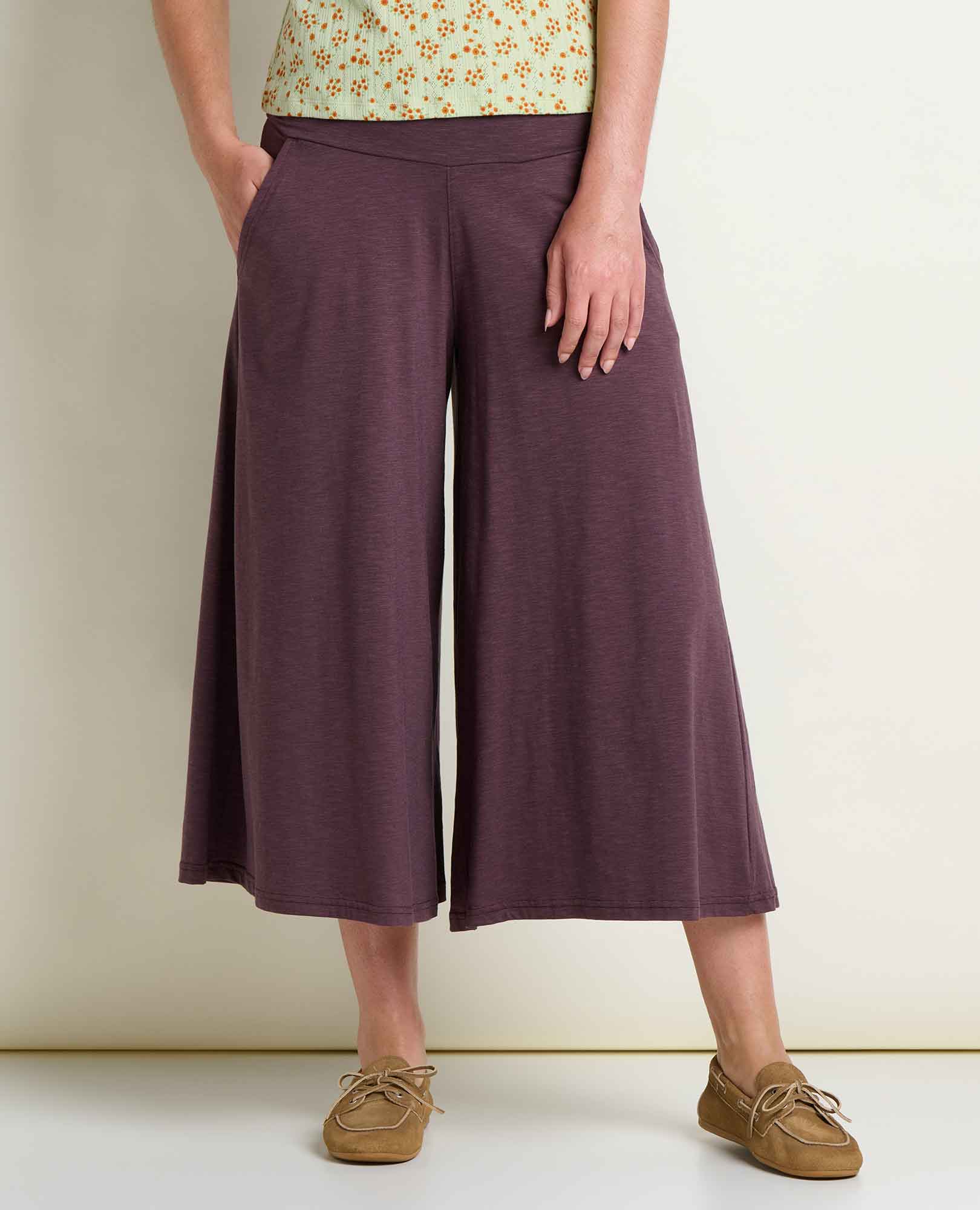 Wide Leg Culotte - Raisin