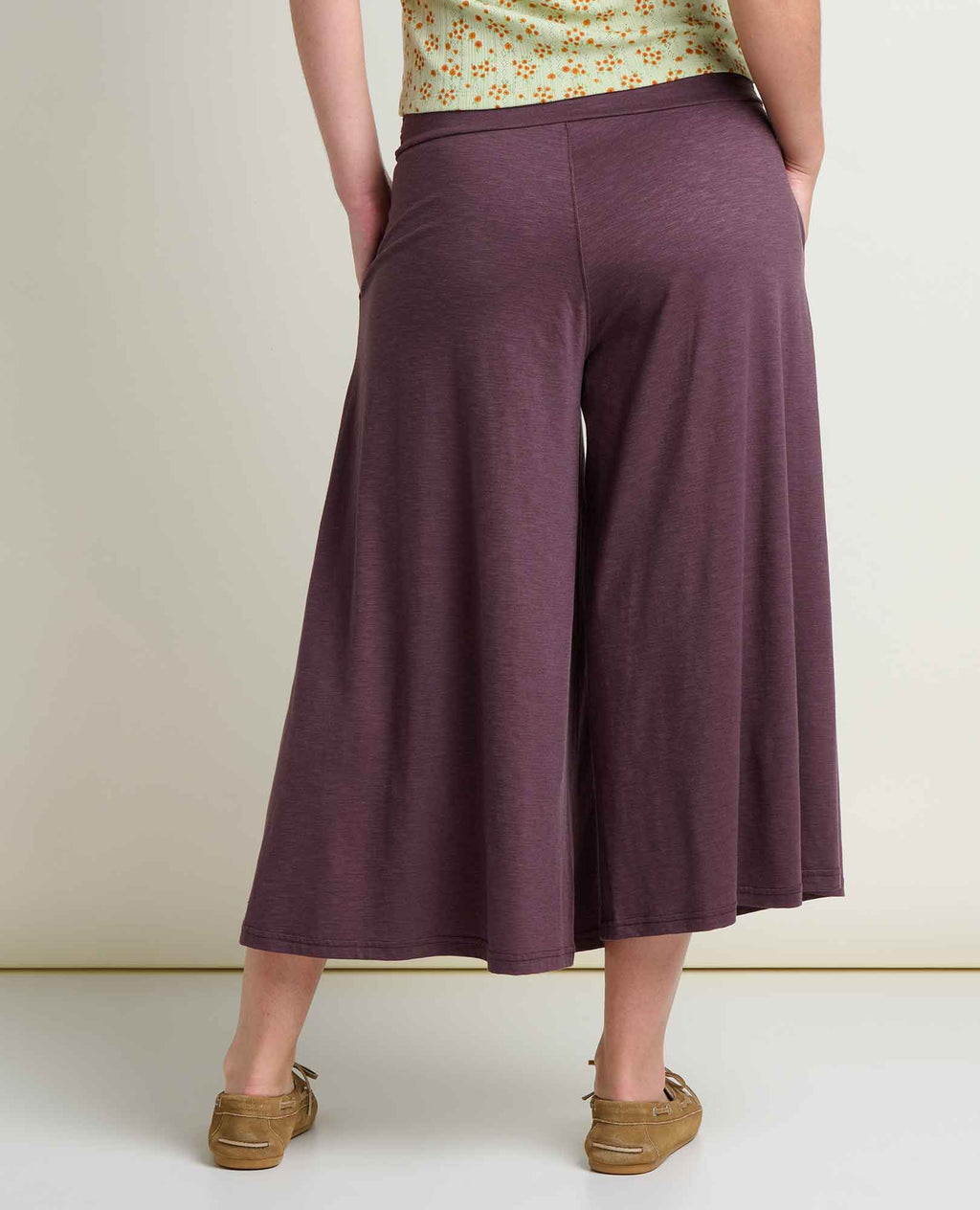 Wide Leg Culotte - Raisin