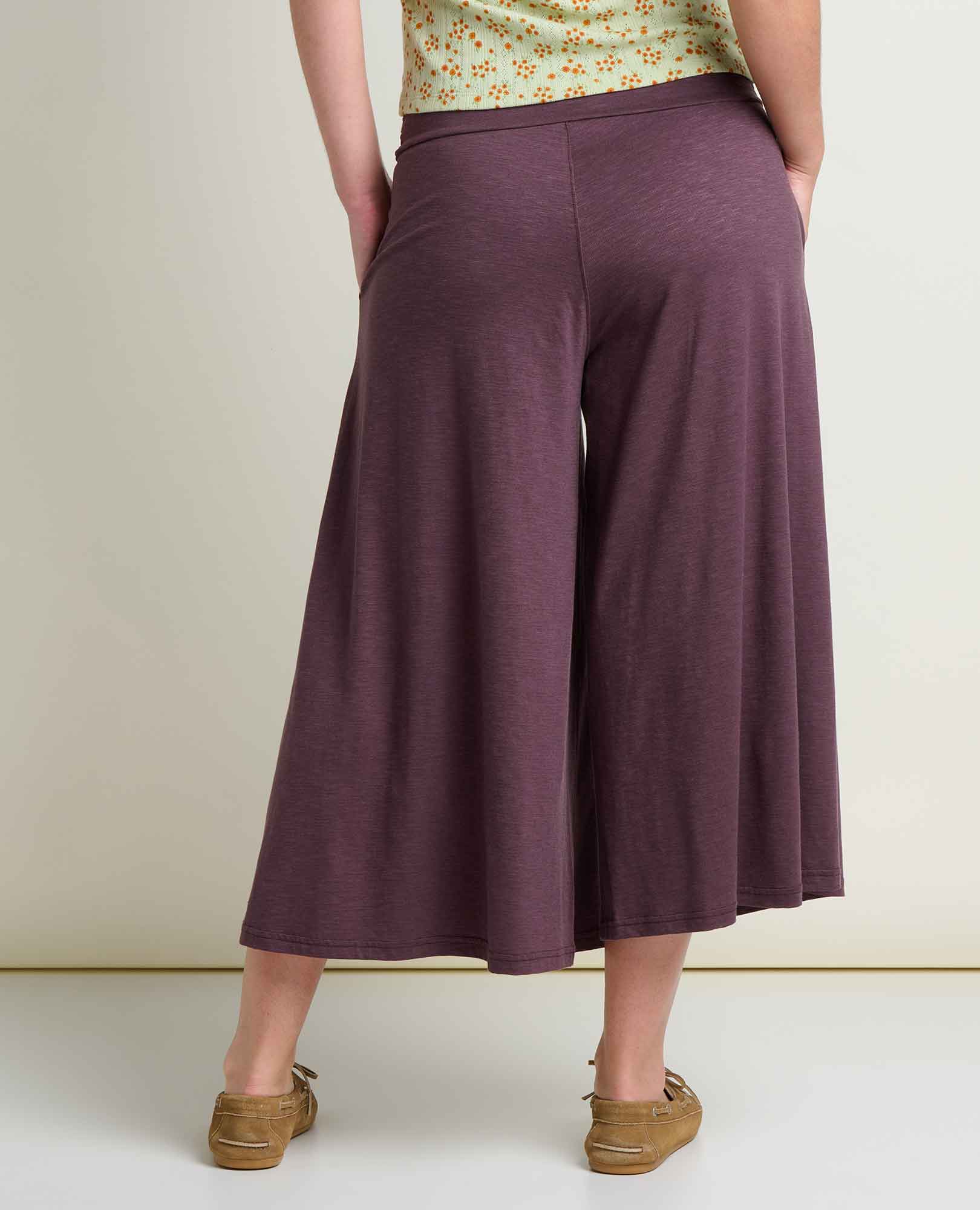 Wide Leg Culotte - Raisin