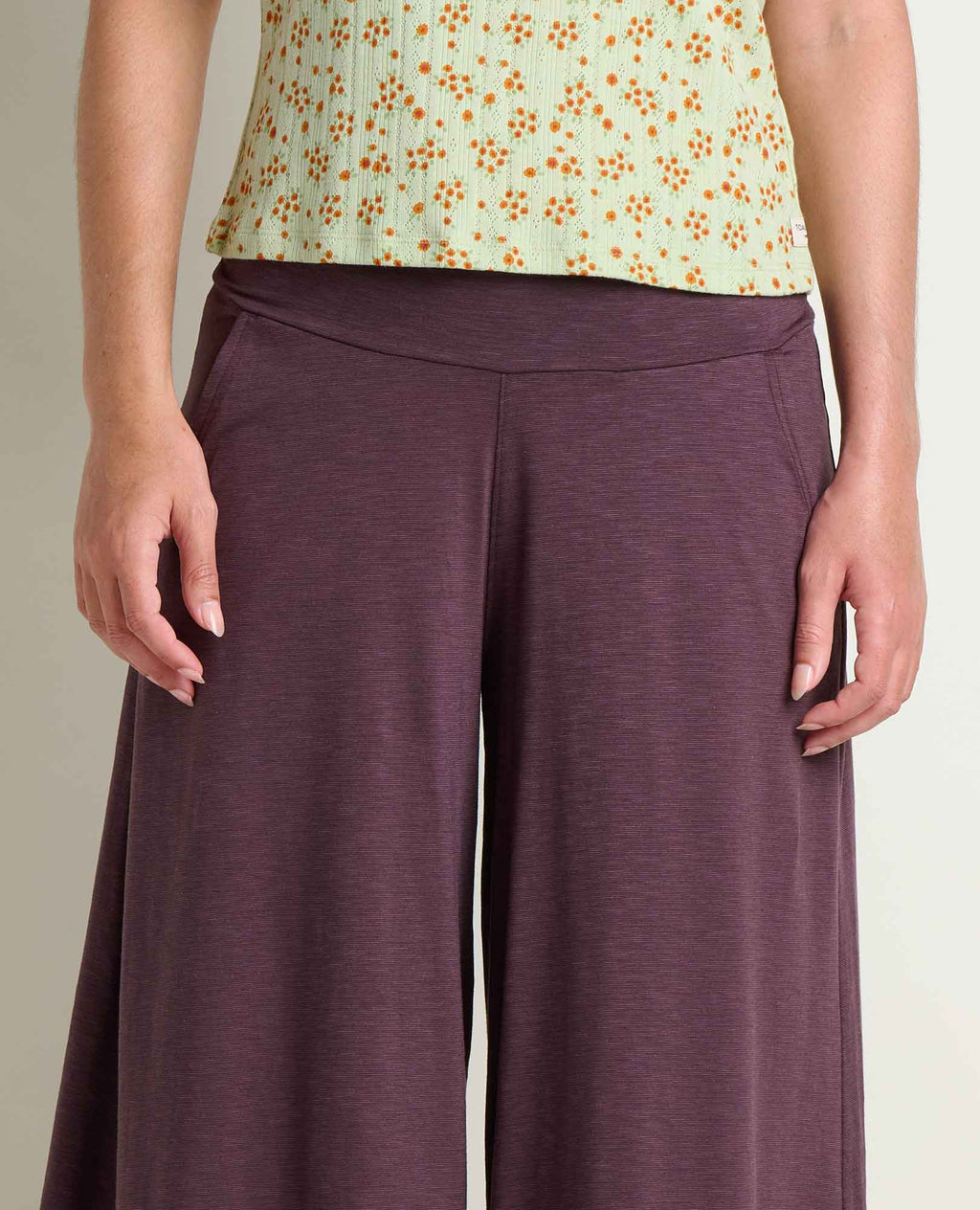 Wide Leg Culotte - Raisin