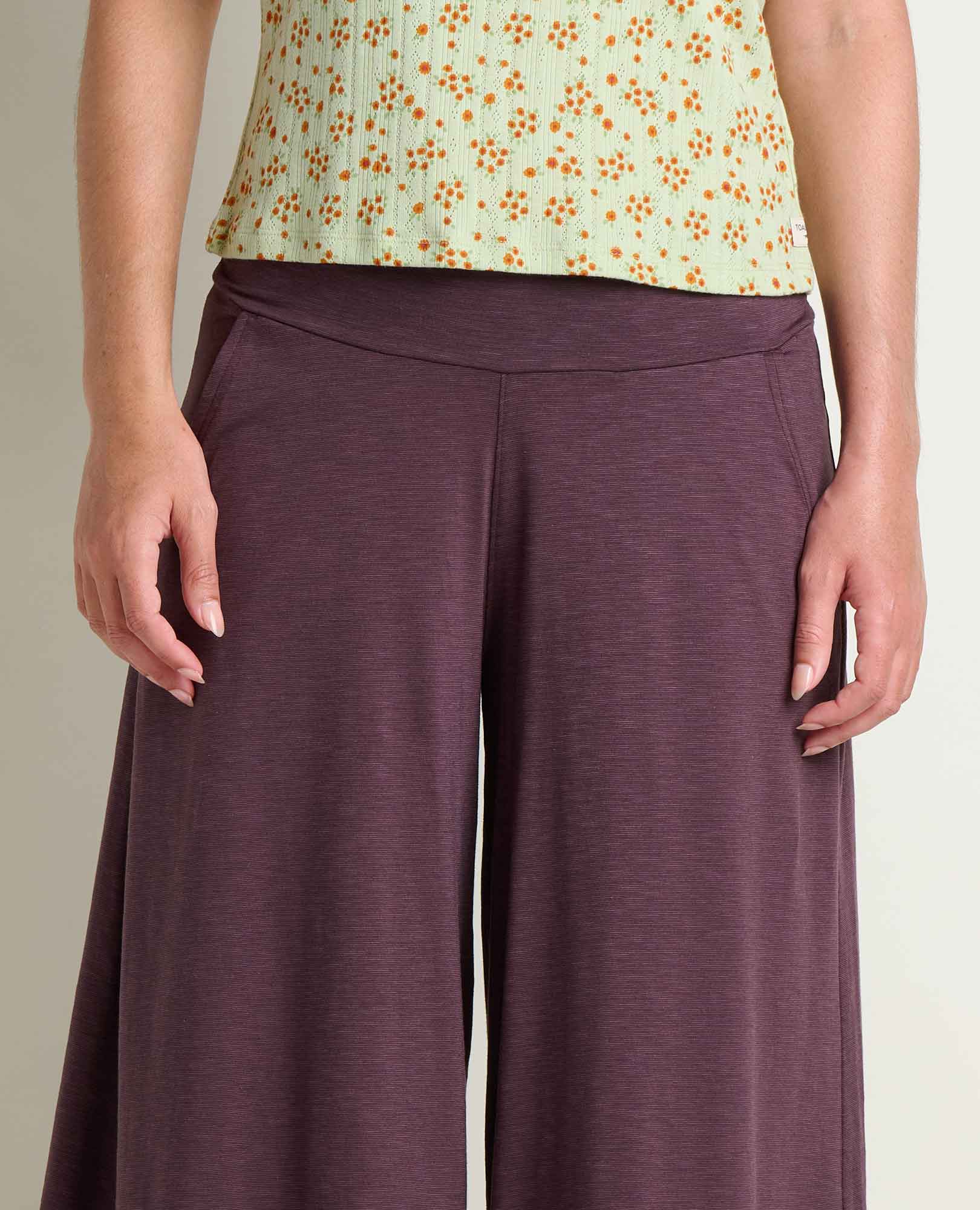 Wide Leg Culotte - Raisin