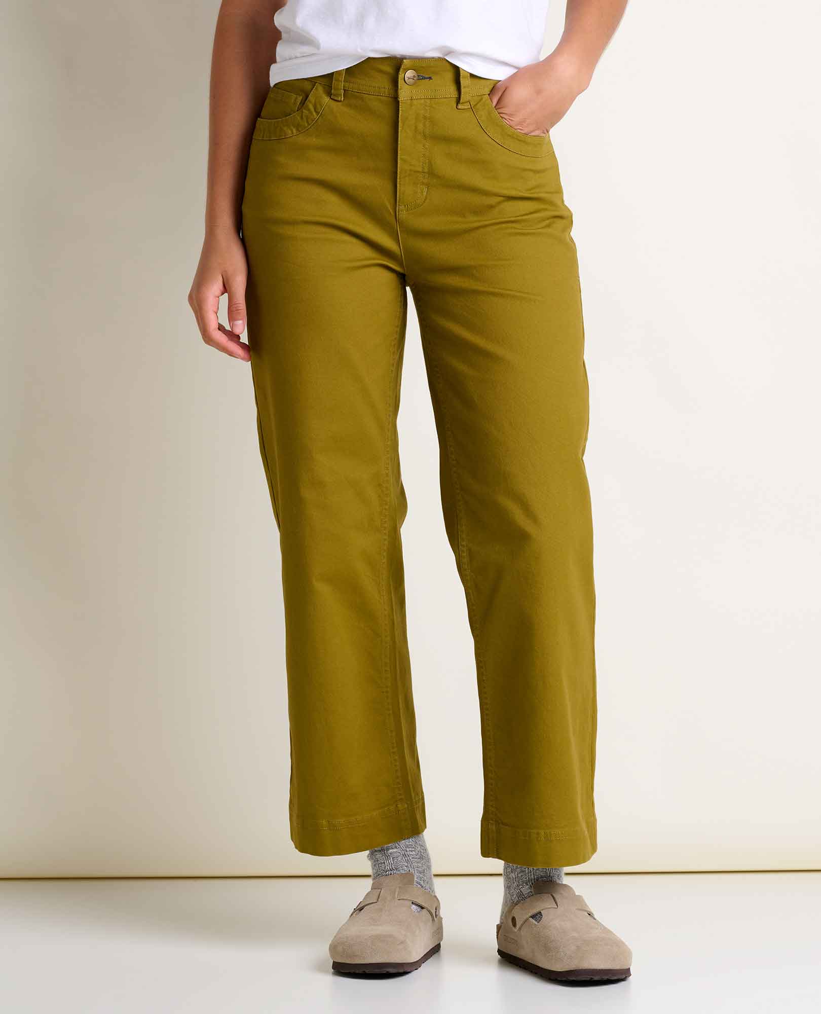 Wide Leg Crop Pant - Coyote