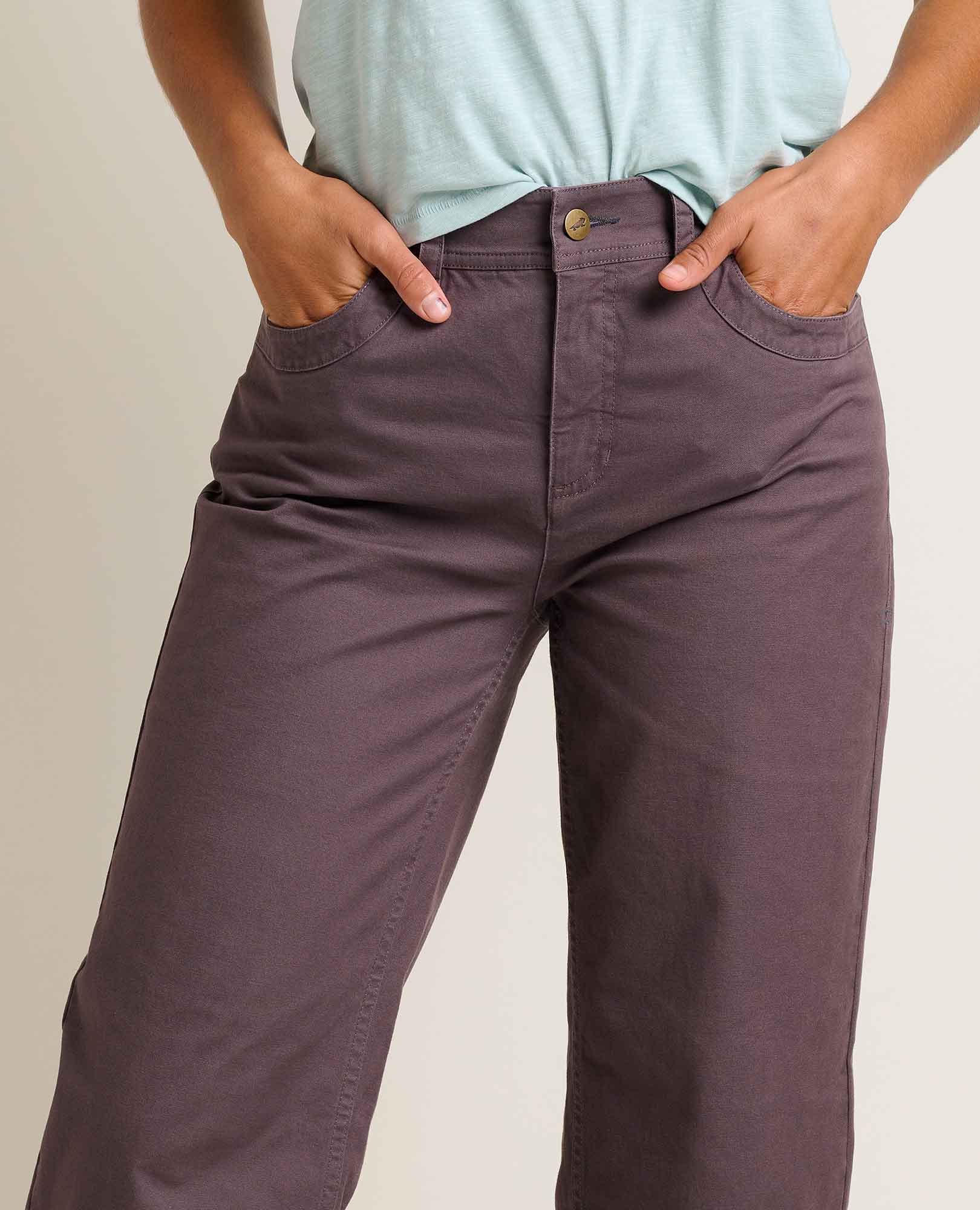 Wide Leg Crop Pant - Raisin