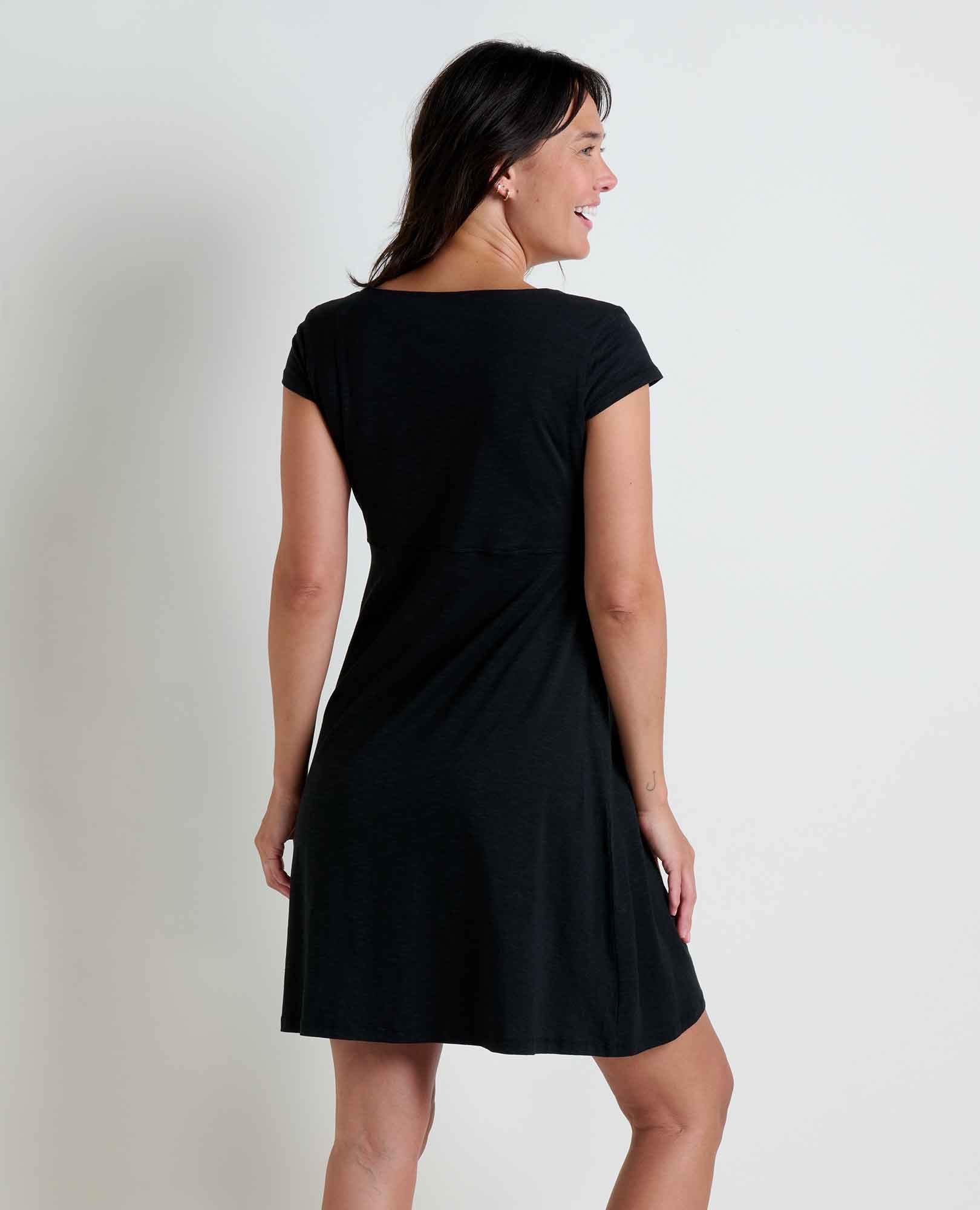 Cap Sleeve Dress - Black