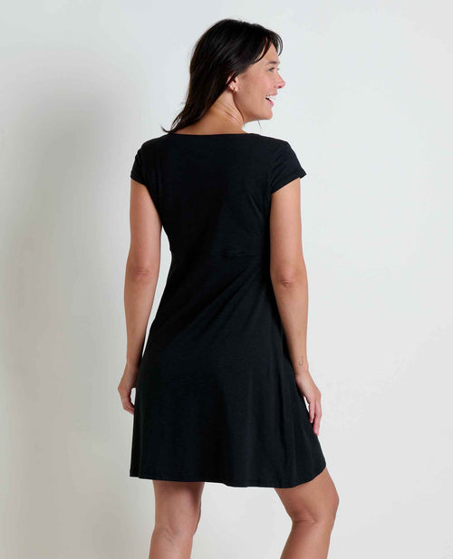 Cap Sleeve Dress - Black