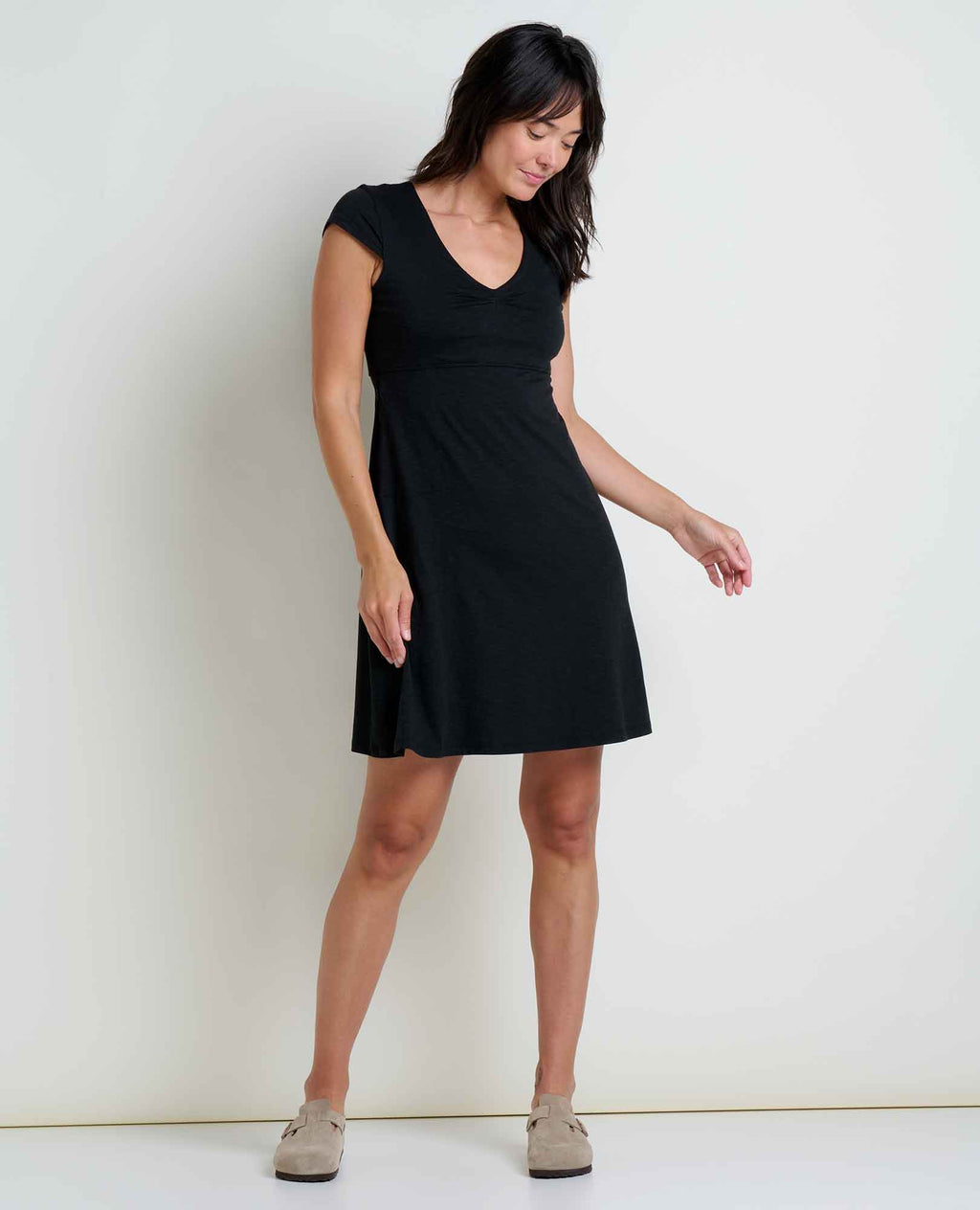 Cap Sleeve Dress - Black