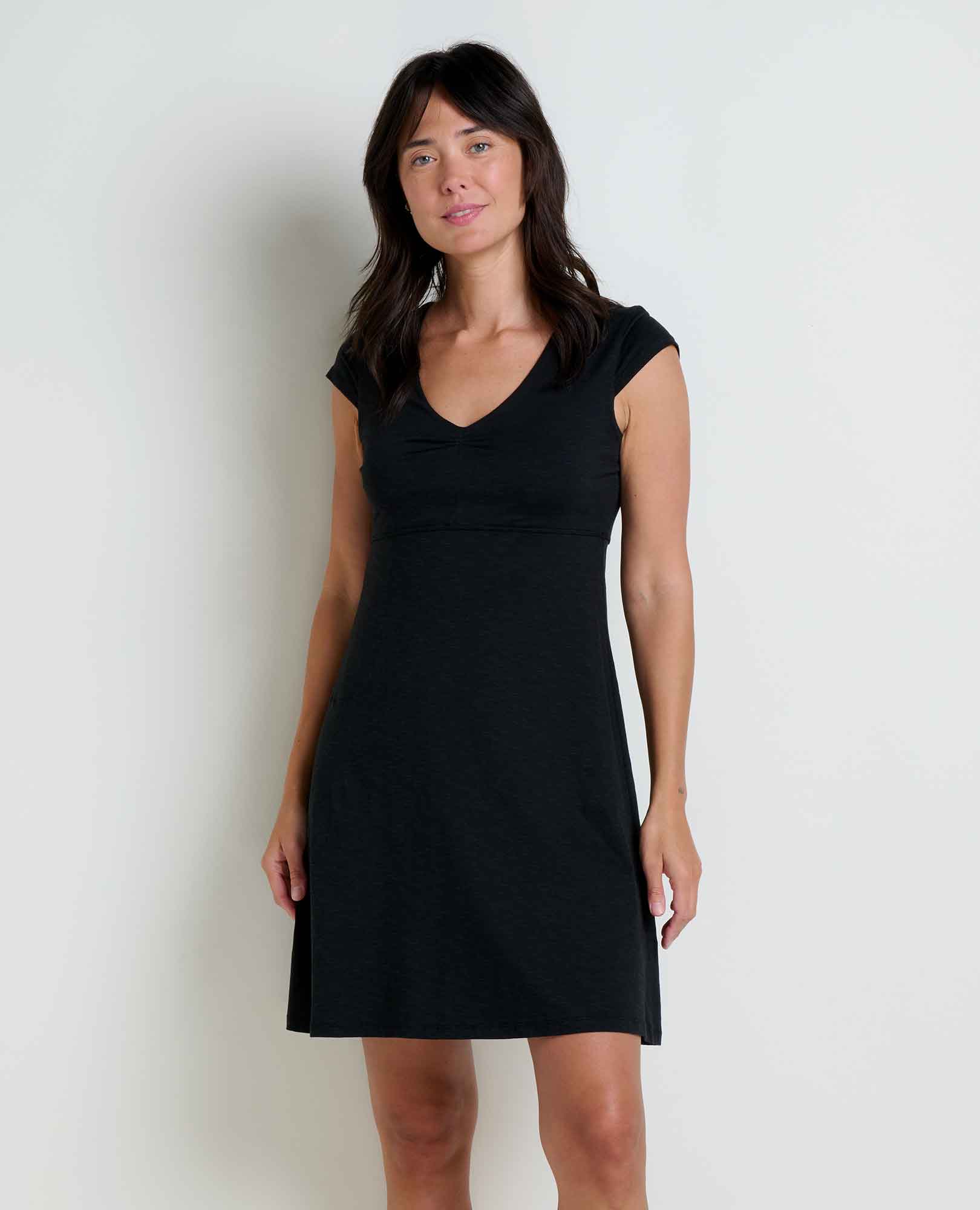 Cap Sleeve Dress - Black