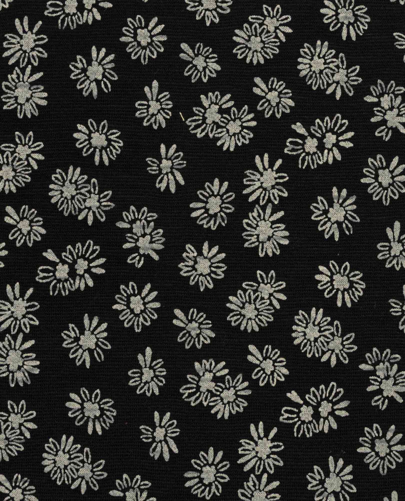 Cap Sleeve Dress - Black and Salt Print