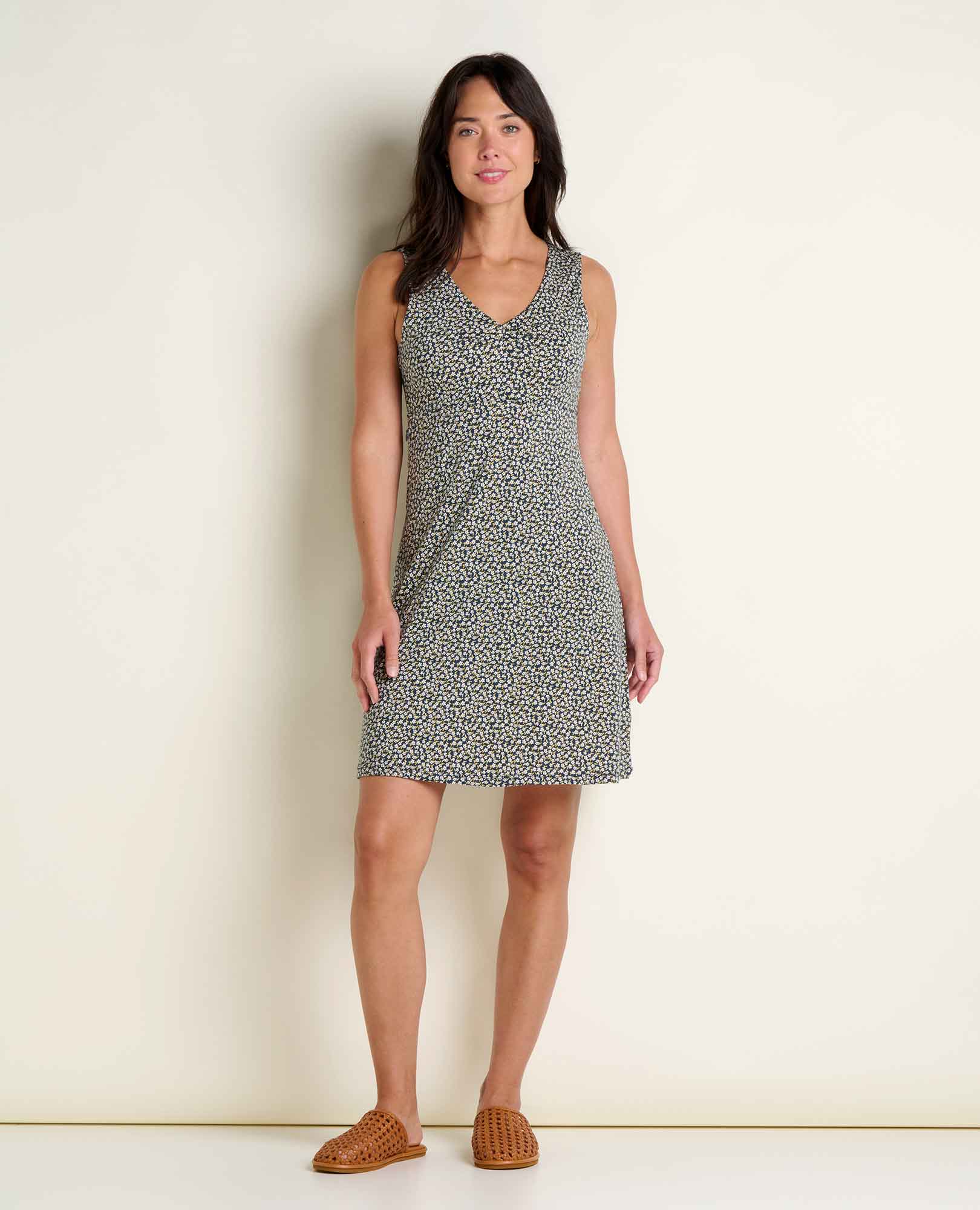 Sleeveless Tank Dress - Midnight Print